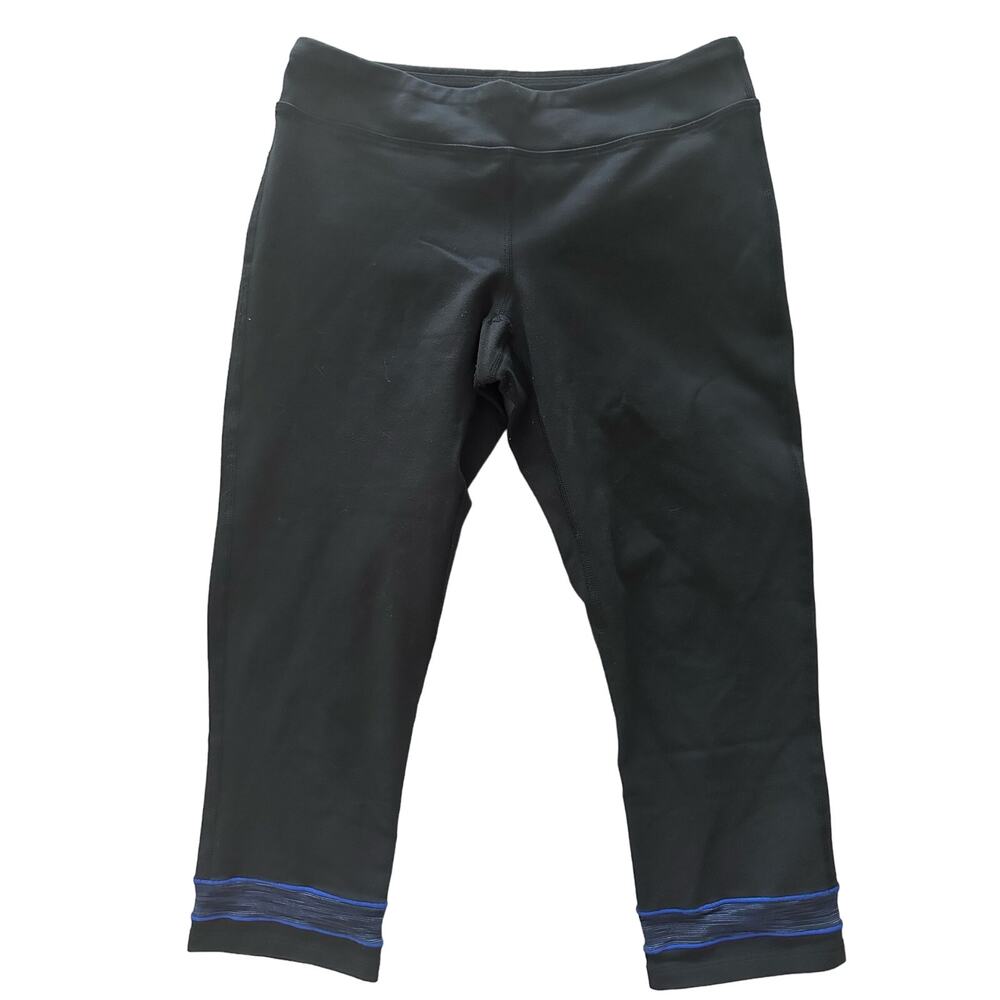 Lucy Women’s Black Capri Low-Rise Athletic Crop Stretch Leggings - S
